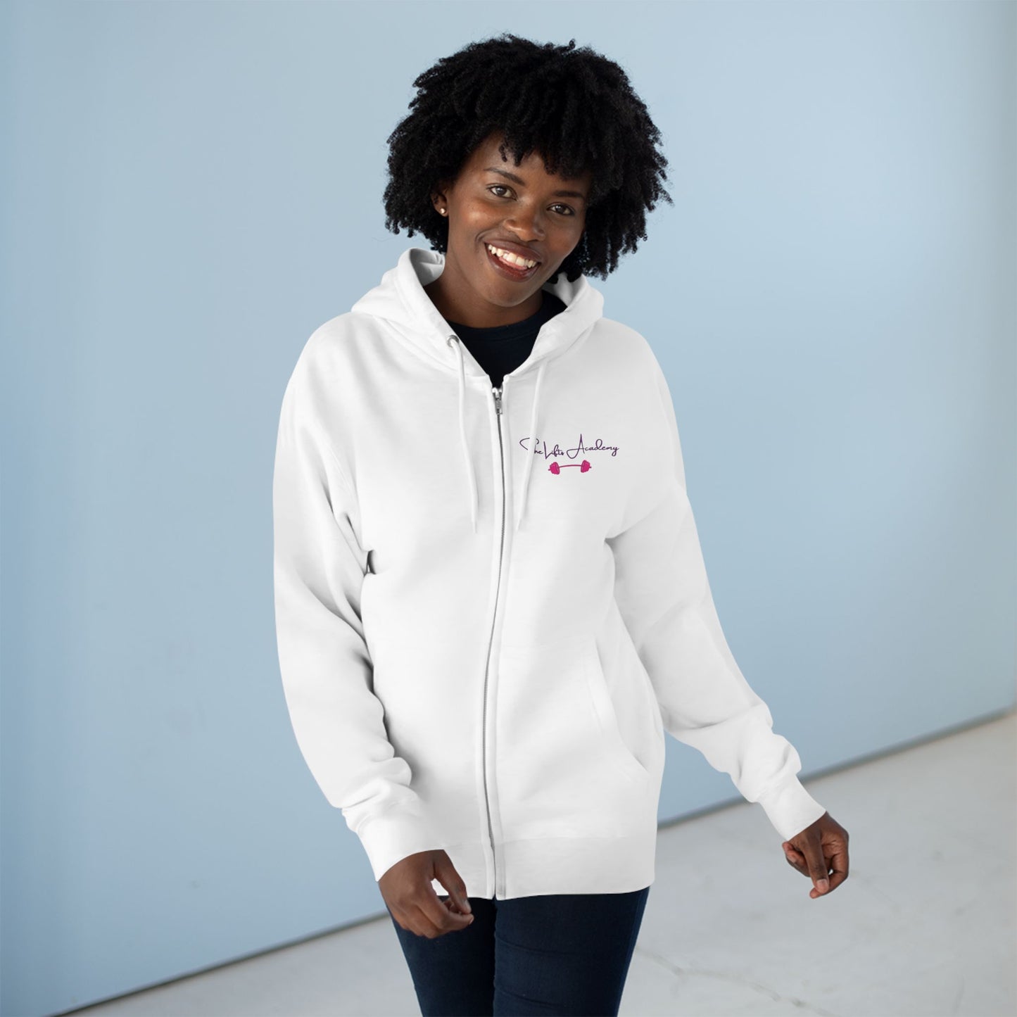 She Lifts Academy sweatshirt