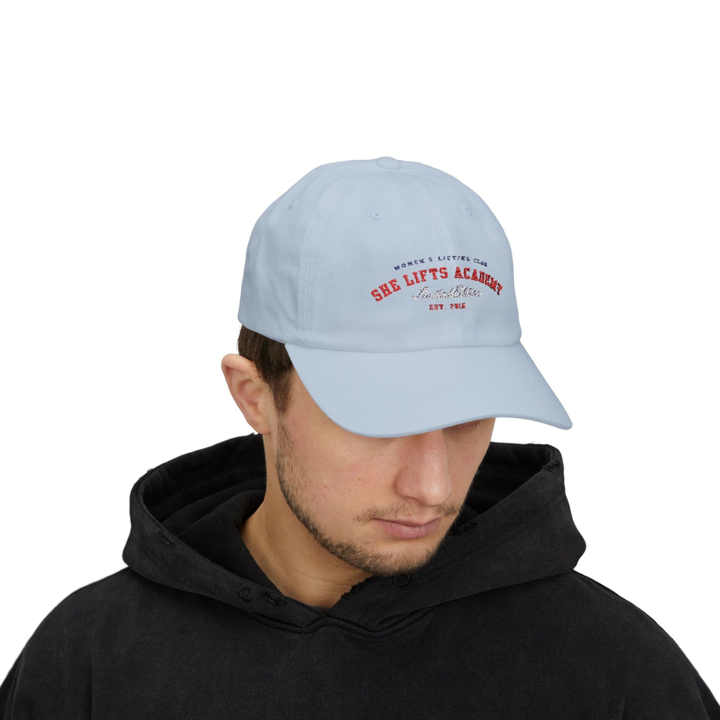 She Lifts Academy College Embroidered Cap