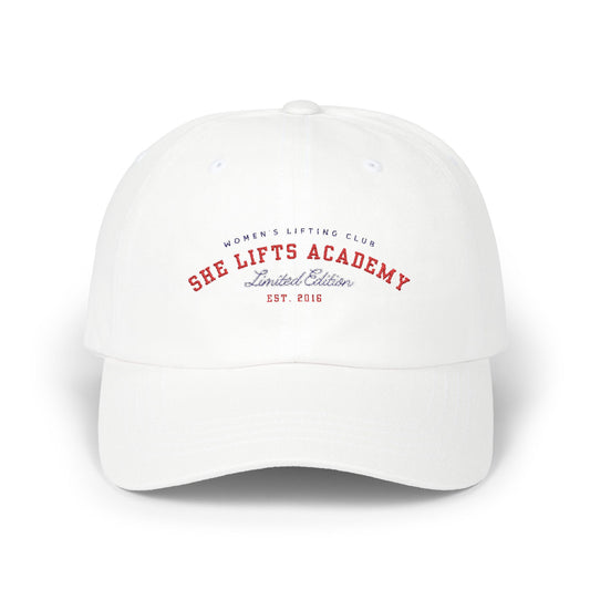 She Lifts Academy College Embroidered Cap