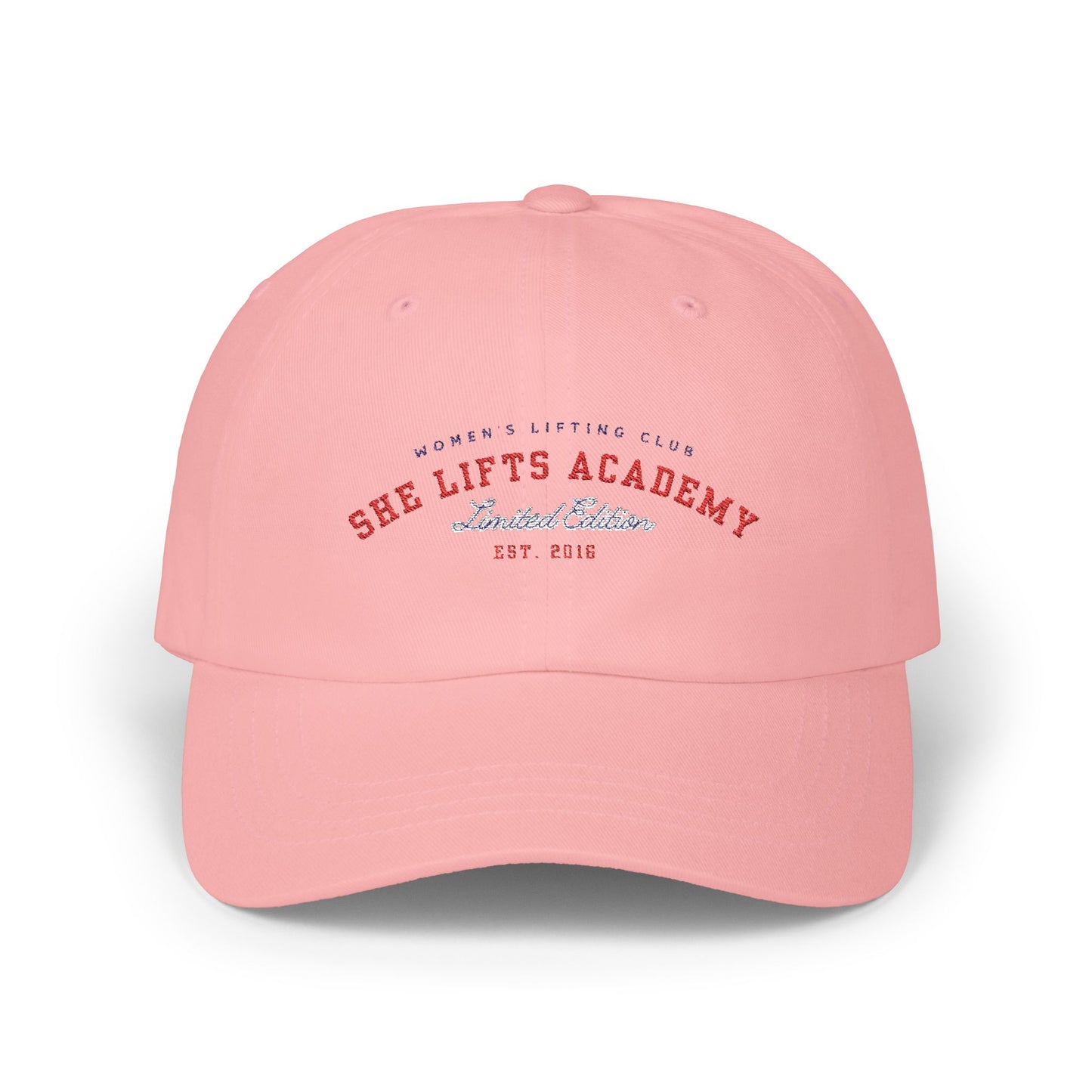 She Lifts Academy College Embroidered Cap