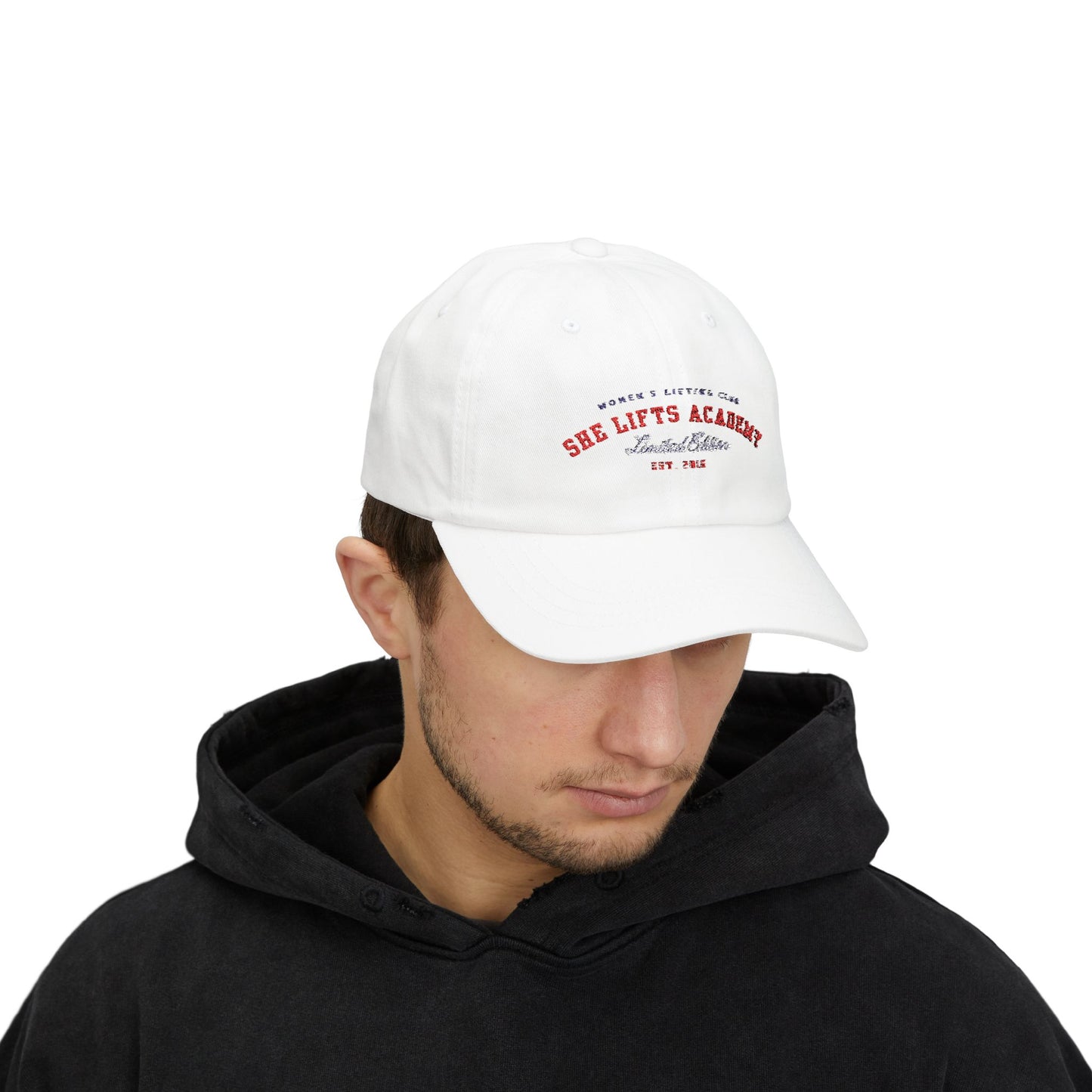She Lifts Academy College Embroidered Cap
