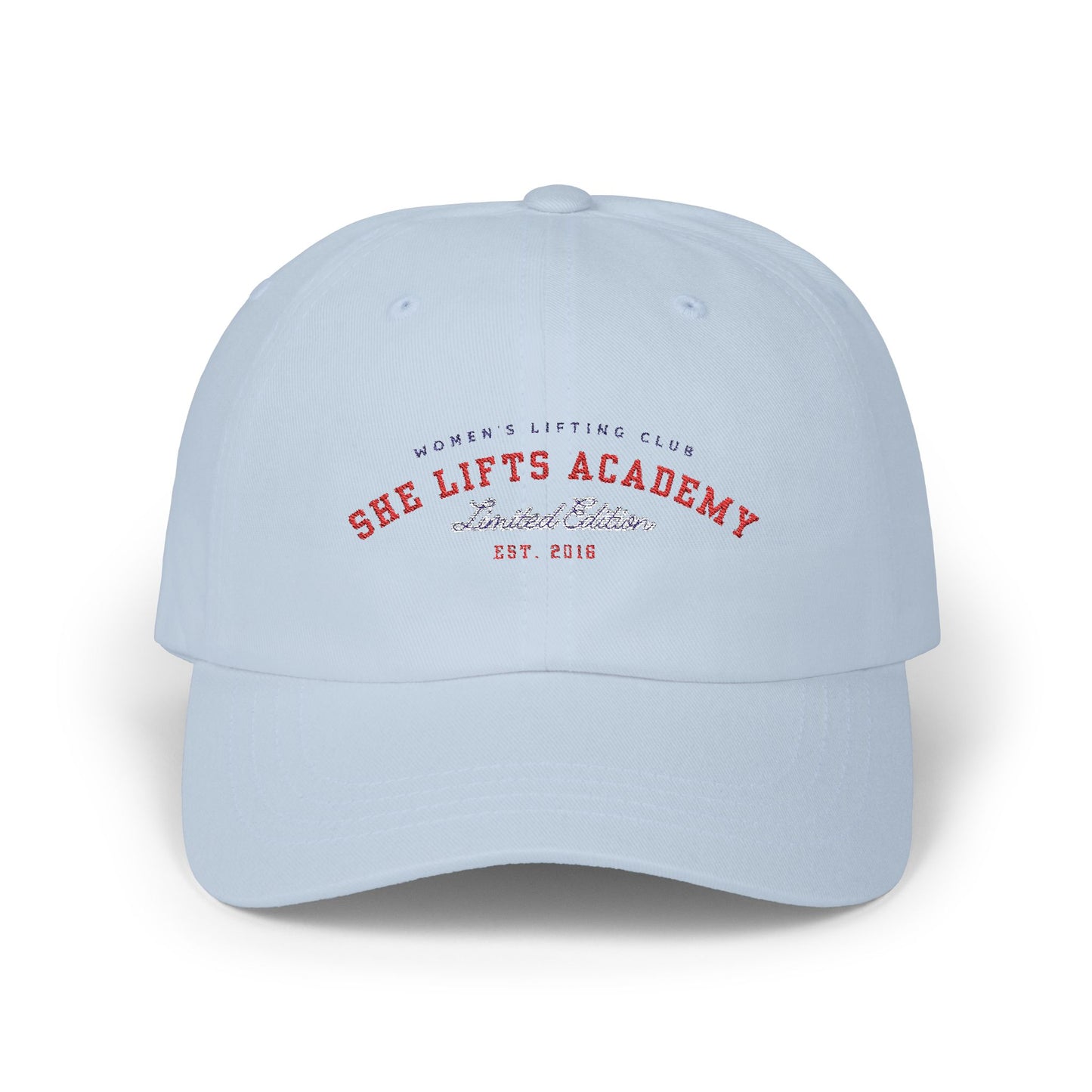 She Lifts Academy College Embroidered Cap